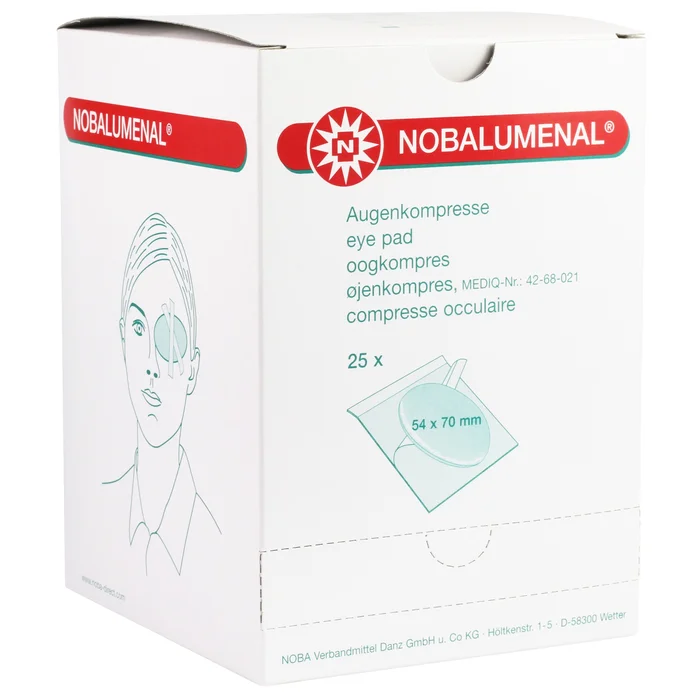 25 x NOBALUMENAL steril Augenkompresse Weiß