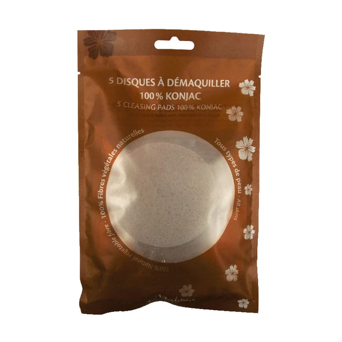 5 100% Konjac Make-up-Entfernungsscheiben 5 Einheiten