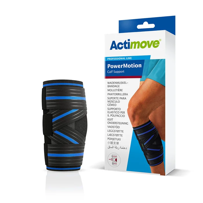 Actimove PowerMotion Wadenbandage Gr. M, schwarz/blau UK = 8 Stck.