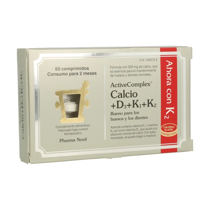 ActiveComplex® Calcium + D3 + K1 + K2 60 Kimprimenrt (Minze)