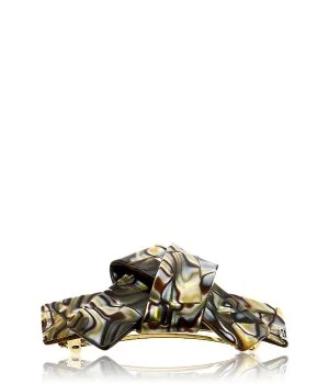 Alexandre de Paris New Timeless Barettes Schwarz-Gold 9 cm Haarspangen