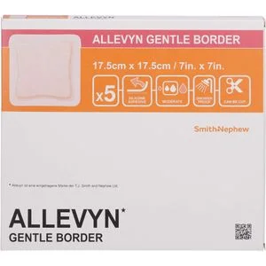 ALLEVYN Gentle Border 17,5×17,5 cm Verband 5 St