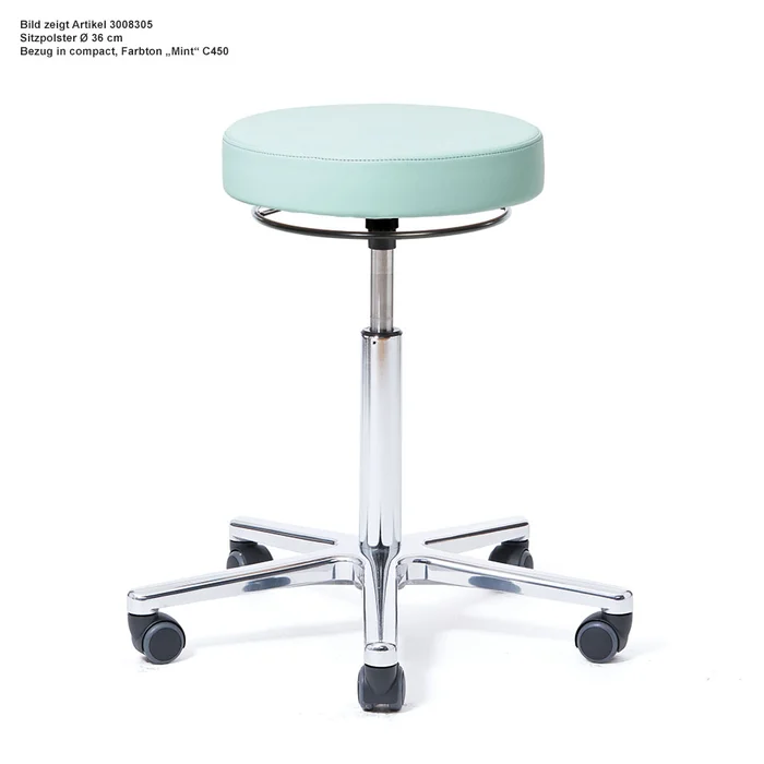 Arbeitshocker, Bezug compact schwarz, Höhenverstellung 54 – 73 cm