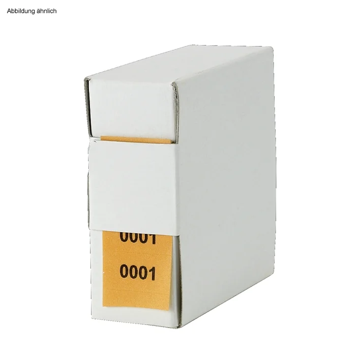 Archiv-Nummern orange 0001 – 1000 doppelt selbstklebend