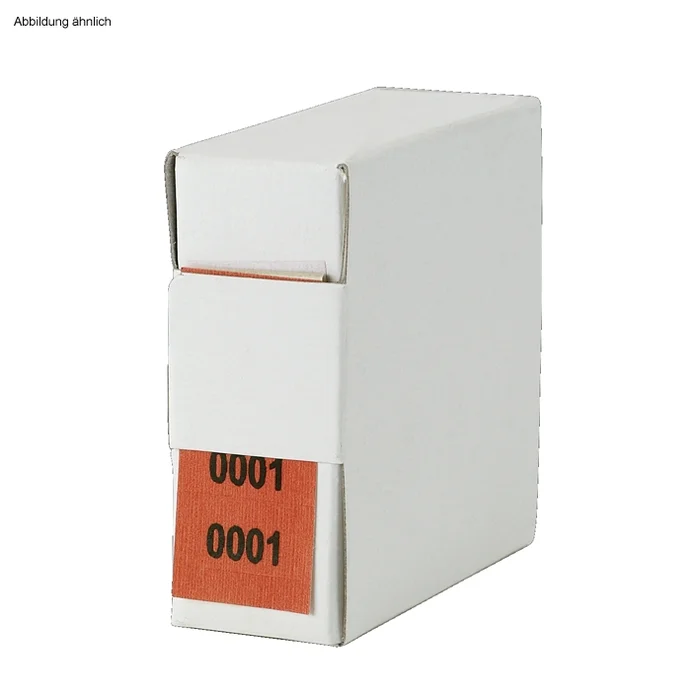 Archiv-Nummern rot 1001 – 2000 doppelt selbstklebend