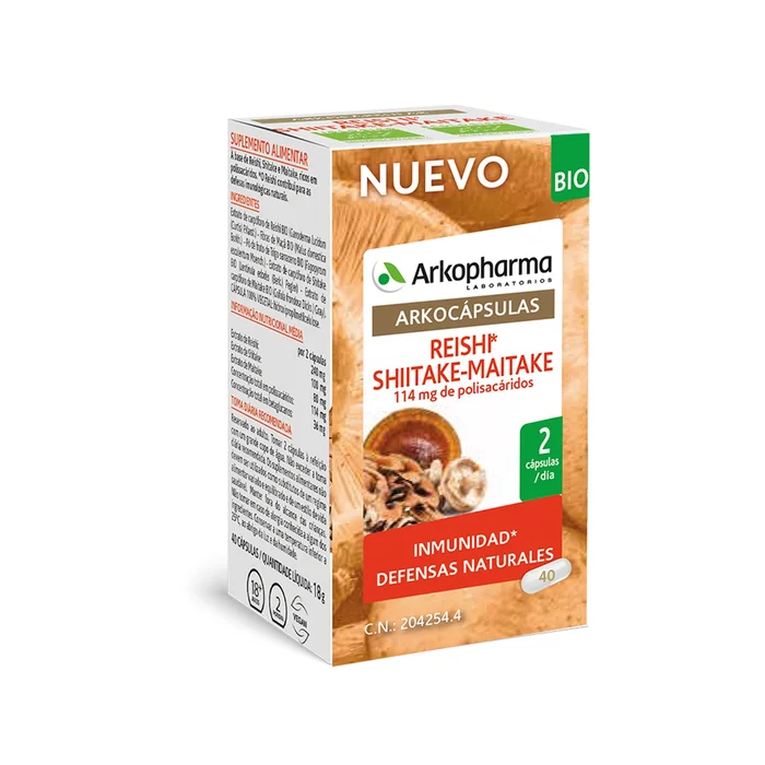ARKOCAPS Reishi Shiitake-Maitake Bio 40 Kapseln