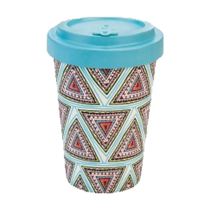 Aztec Blue Bamboo Mug 400 ml