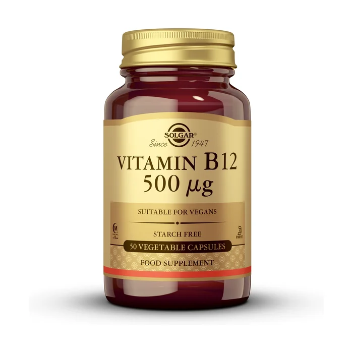 B12 Vitamin 50 Gemüsekapseln à 500μg (Kirsche)