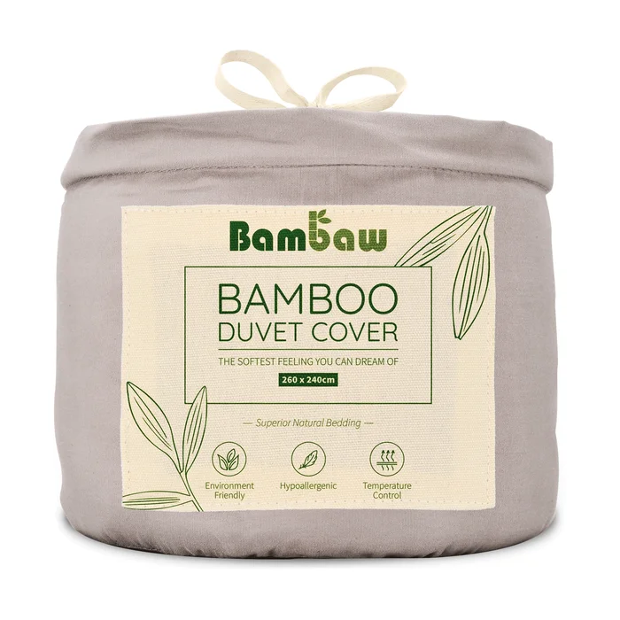Bambus-Bettbezug 260×240 grau 1 Einheit