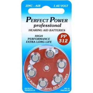 BATTERIEN f.Hörgeräte Power PP 312 6 St