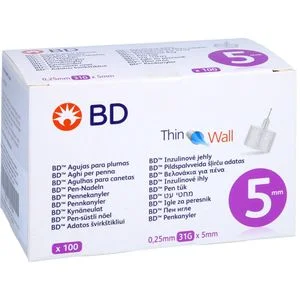 BD THIN Wall Pen-Nadeln 0,25×5 mm 100 St