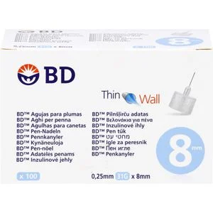BD THIN Wall Pen-Nadeln 0,25 31 Gx8 mm 100 St