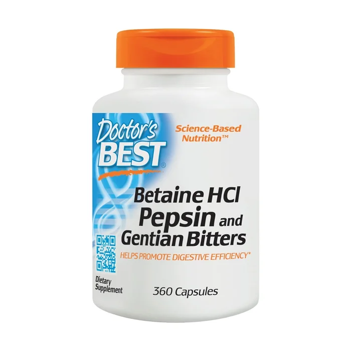 Betain HCl Pepsin & Enzian Bitters 360 Kapseln