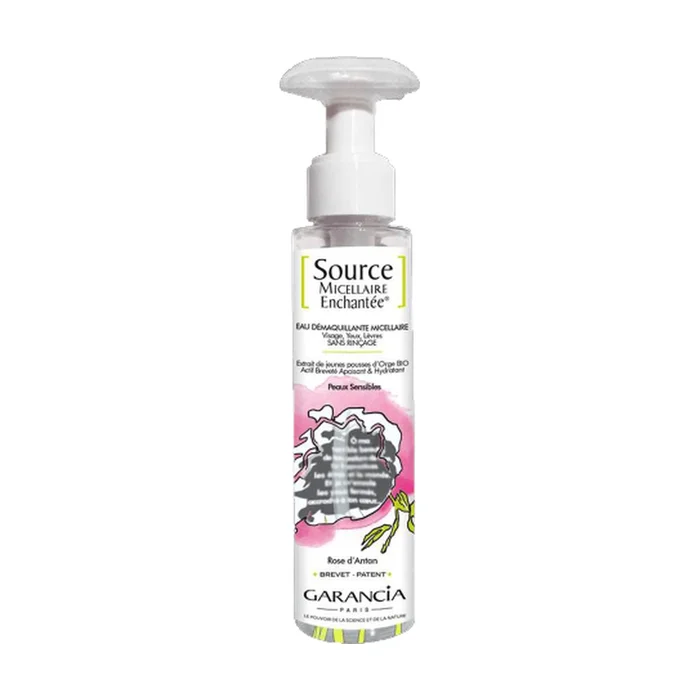 Bezaubernde Mizellenwasserflasche stieg auf 100 ml Sahne
