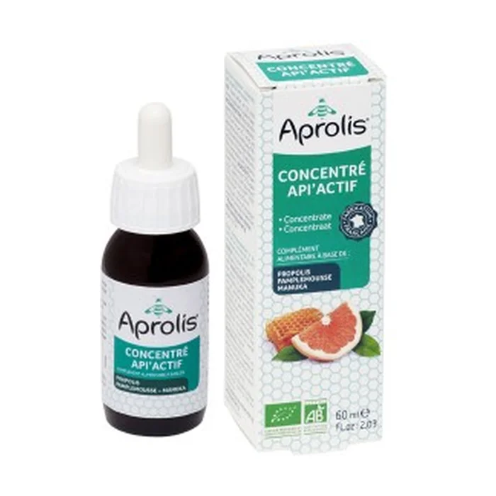 Bio-Api’Actif-Konzentrat: Grapefruitextrakt, Propolis, Eukalyptushonig 60 ml