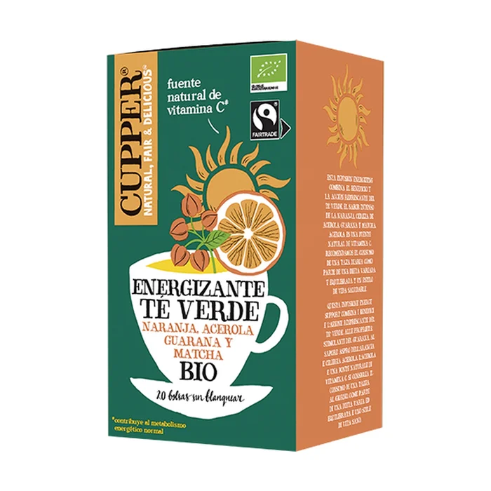 Bio-energetisierender grüner Tee 20 Infusionsbeutel (Matcha)