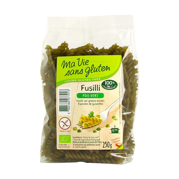 Bio-Fusilli mit grünen Erbsen 250 G
