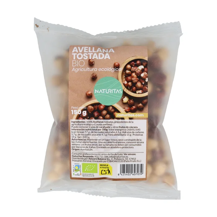 Bio geröstete Haselnüsse 150 G