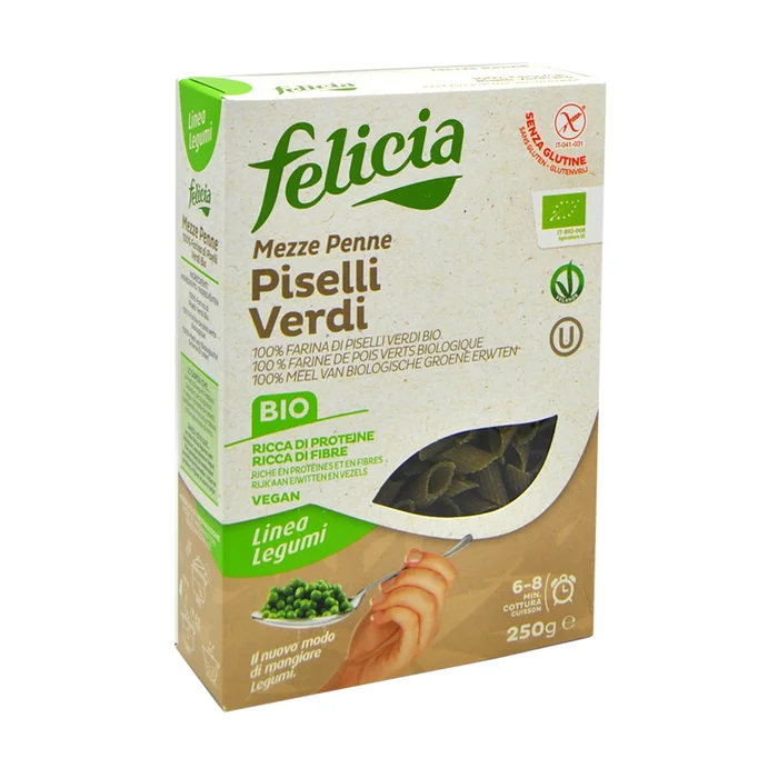 Bio Green Pea Mezze Penne 250 G
