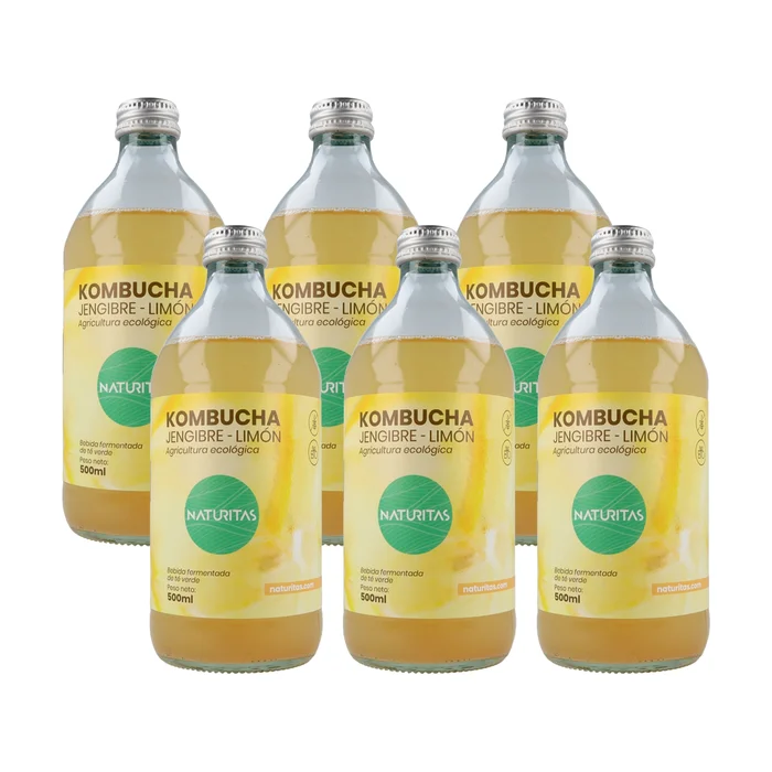 Bio-Ingwer-Zitronen-Kombucha-Packung 6 Einheiten à 500ml