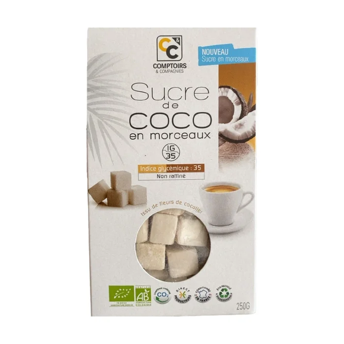 Bio-Kokosnusszucker-Stücke 250 G