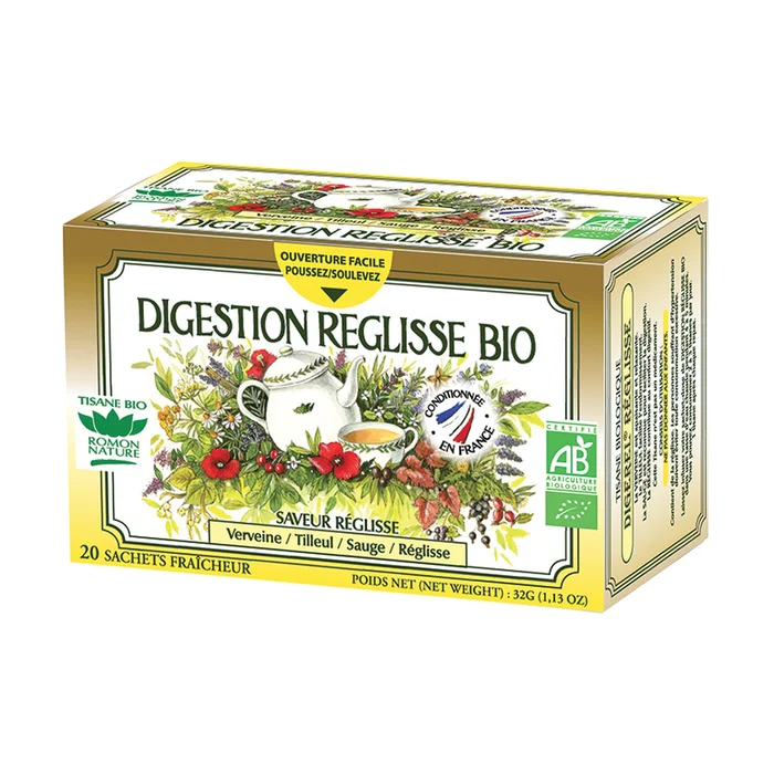 Bio-Kräutertee mit Lakritzverdauung 20 Infusionsbeutel
