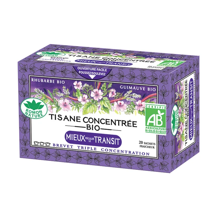 Bio-Kräutertees konzentrieren den Transit besser 20 Infusionsbeutel