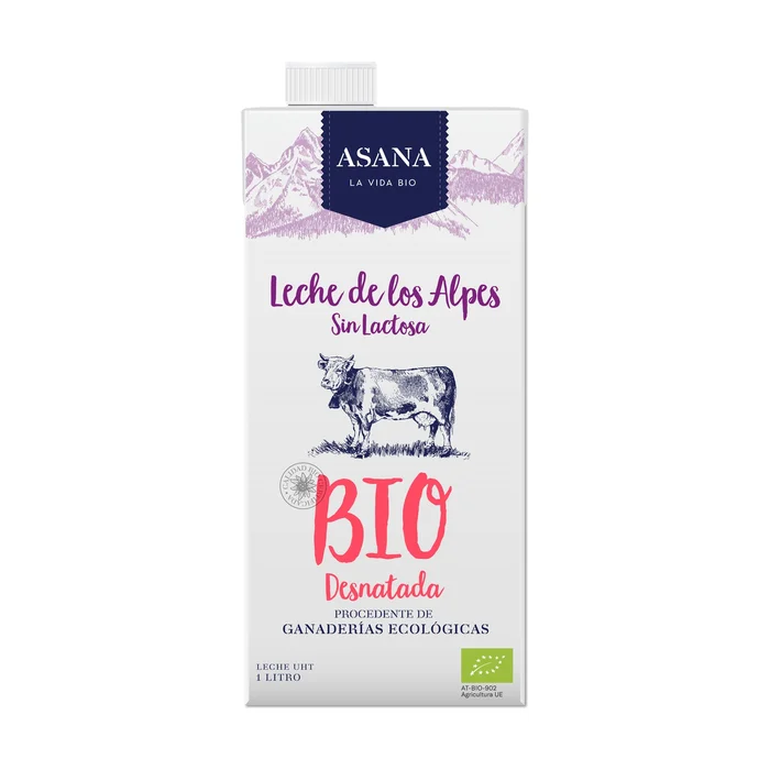 Bio laktosefreie Magermilch 1 L.