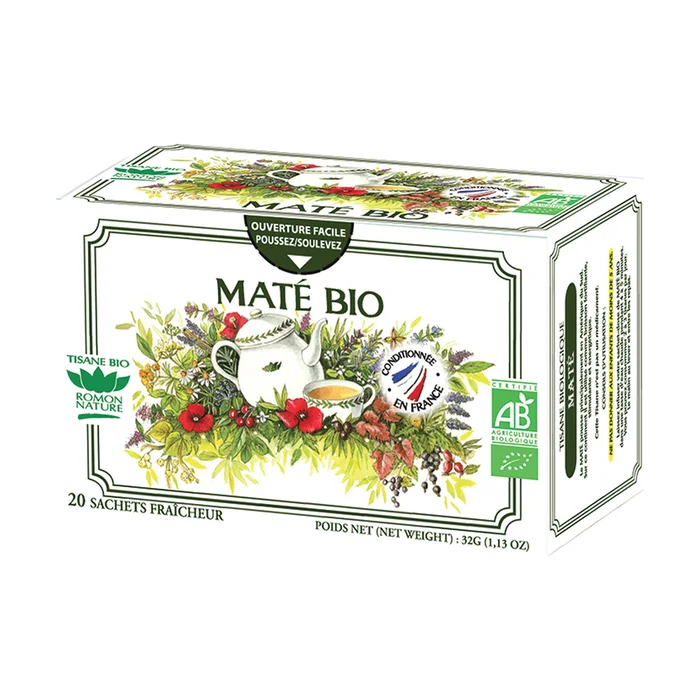 Bio Maté einfacher Kräutertee 20 Beutel 20 Infusionsbeutel
