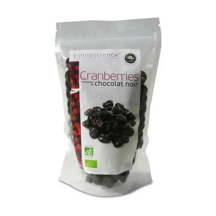 Bio-Preiselbeeren aus dunkler Schokolade 200 G