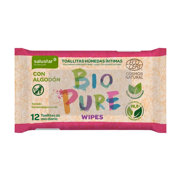 Bio Pure Intimhygiene-Feuchttücher 12 Einheiten