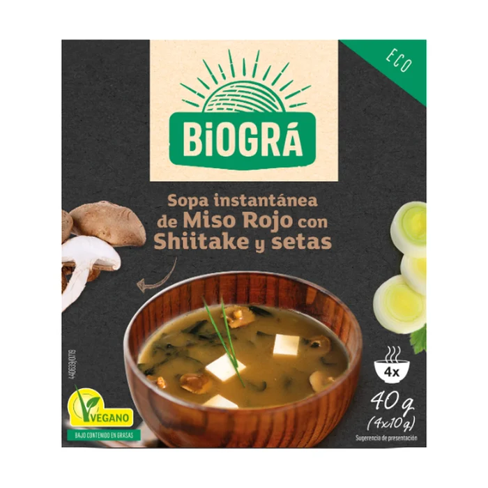 Bio Red Miso Suppe mit Bio Pilzen 4 Umschläge
