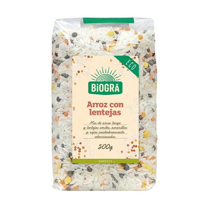 Bio-Reis mit Linsen 500 G