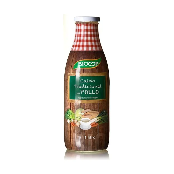 Bio traditionelle Hühnerbrühe 1 L.