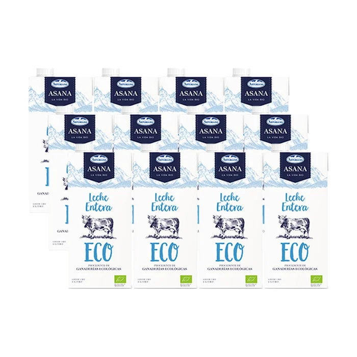 Bio-Vollmilchpackung 12 Einheiten à 1L.