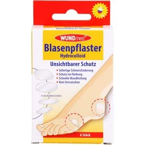 BLASENPFLASTER transparent hydrocolloid 4 Größen 6 St