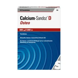 CALCIUM SANDOZ D Osteo 500 mg/1.000 I.E. Kautabl. 120 St
