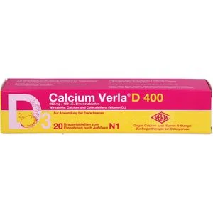 CALCIUM VERLA D 400 Brausetabletten 20 St