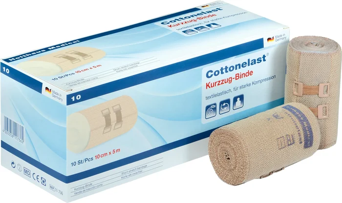 Cottonelast® Kurzzug-Binde 12 cm x 5 m Klinikpackung à 10
