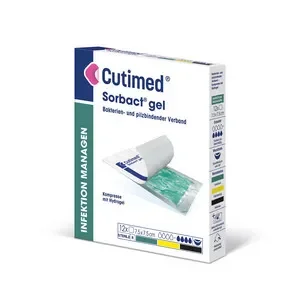 Cutimed Sorbact Gel, mit Hydrogel, antimik.Kompresse,