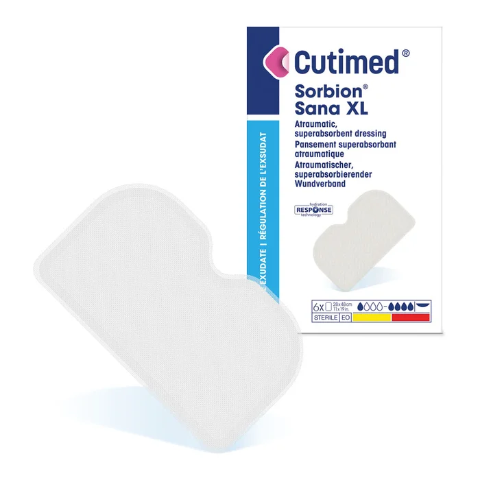 Cutimed Sorbion Sana XL Wundauflagen 48 x 28 cm steril (6 Stck.) UK = 10 Pack