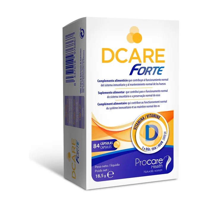 Dcare forte Vitamin D3 84 Kapseln