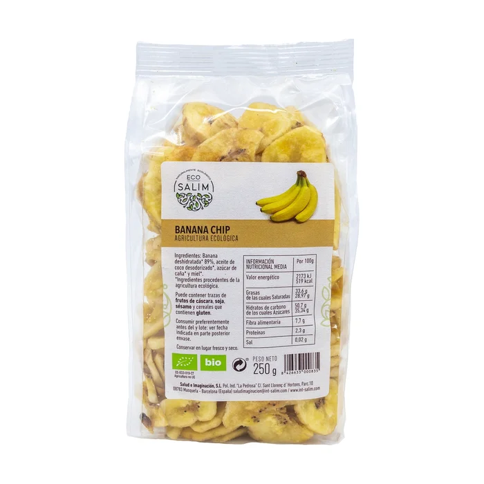 Dehydrierte Bananenchips Eco 250 G