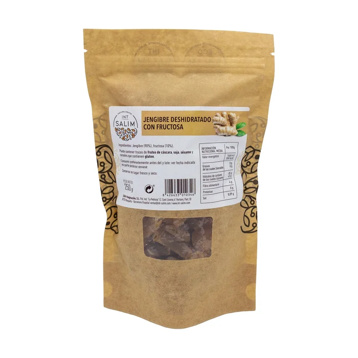 Dehydrierter Ingwer mit Fruchtzucker 250 G (Ingwer)