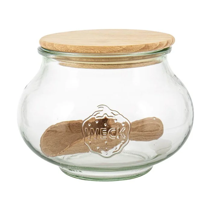 Dekoglas mit Holzdeckel 1062ml 1 Einheit