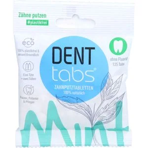 DENTTABS Zahnputztabletten stevia-mint fluoridfrei 125 St