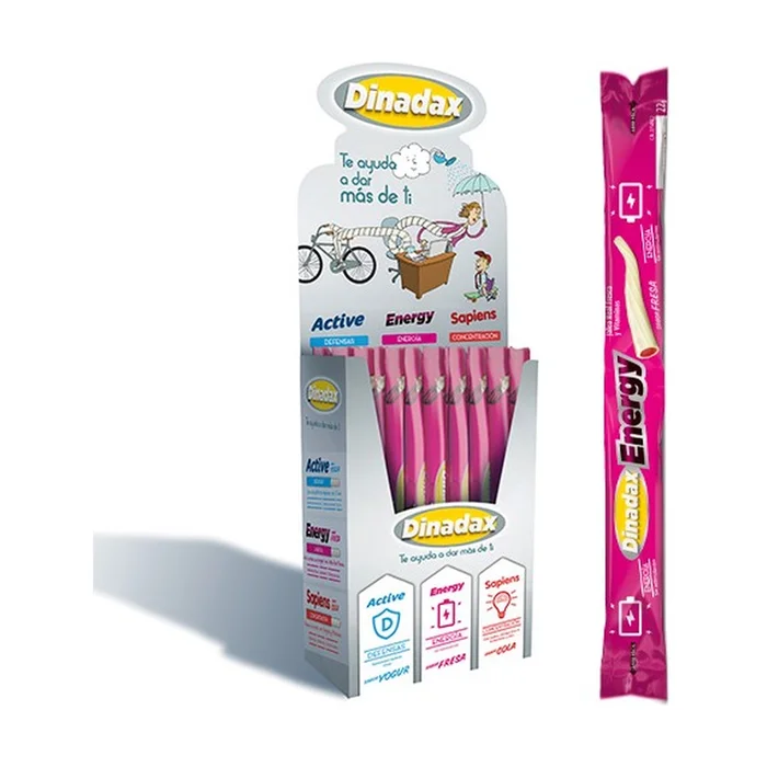 Dinadax Energie-Erdbeer-Display 60 Riegel