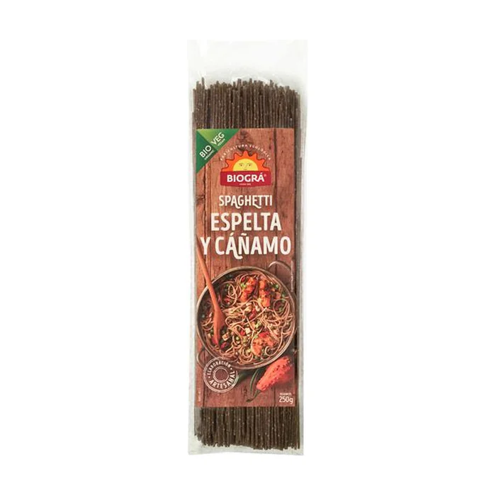 Dinkel-Spaguetti und Bio-Hanf 250 G