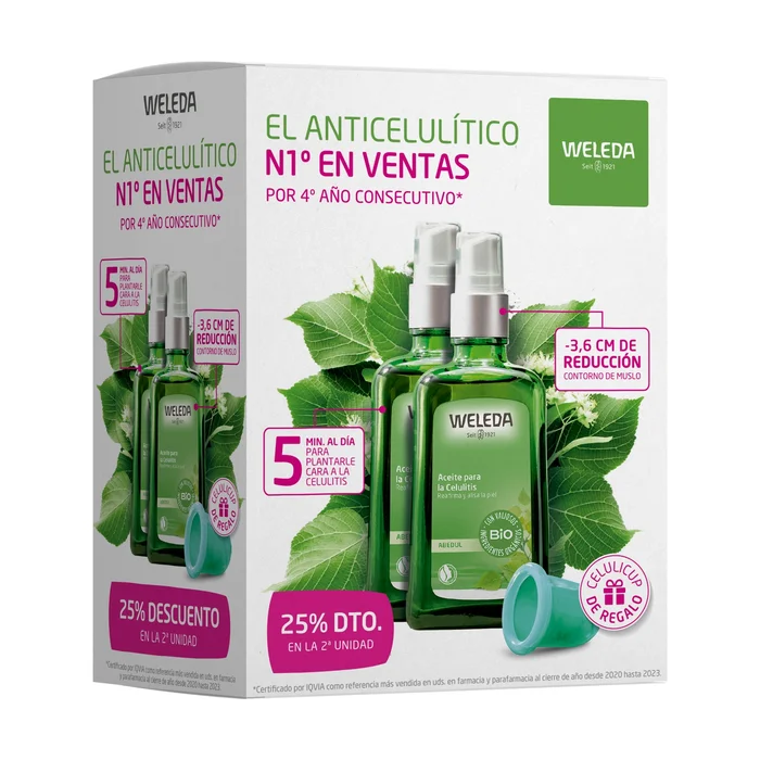 Doppelpack Birken-Anti-Cellulite-Öl 2 Einheiten à 100ml