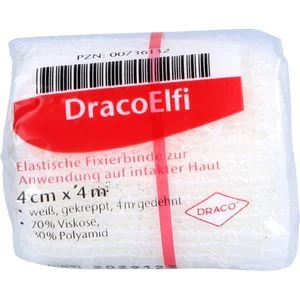 DRACOELFI elast.Fixierbinde 4 cmx4 m gekrep.cello 1 St